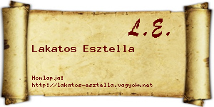 Lakatos Esztella névjegykártya